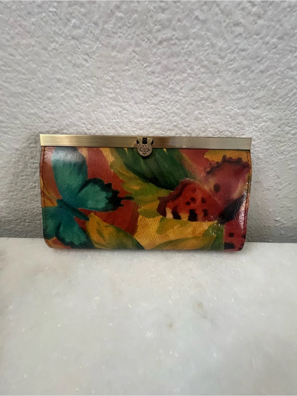 Patricia Nash colorful Cauchy Wallet RFID Framed Italian Leather